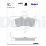 DELPHI Комплект тормозных колодок, дисковый тормоз LP616