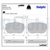 DELPHI Комплект тормозных колодок, дисковый тормоз LP651
