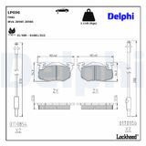 DELPHI Комплект тормозных колодок, дисковый тормоз LP696