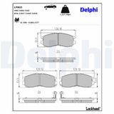 DELPHI Комплект тормозных колодок, дисковый тормоз LP803
