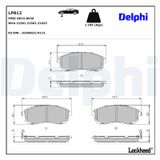 DELPHI Комплект тормозных колодок, дисковый тормоз LP812