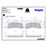 DELPHI Комплект тормозных колодок, дисковый тормоз LP834