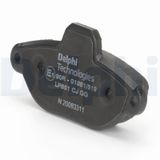 DELPHI Комплект тормозных колодок, дисковый тормоз LP851