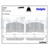DELPHI Комплект тормозных колодок, дисковый тормоз LP863
