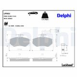 DELPHI Комплект тормозных колодок, дисковый тормоз LP901
