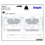DELPHI Комплект тормозных колодок, дисковый тормоз LP910