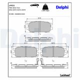 DELPHI Комплект тормозных колодок, дисковый тормоз LP921