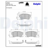 DELPHI Комплект тормозных колодок, дисковый тормоз LP930
