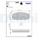 DELPHI Комплект тормозных колодок, дисковый тормоз LP981