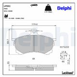 DELPHI Bremžu uzliku kompl., Disku bremzes LP992