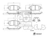 FEBI BILSTEIN Комплект тормозных колодок, дисковый тормоз 1003647