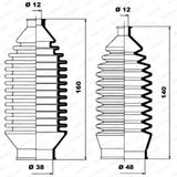 MOOG Kaitsekummikomplekt,rooliseade K150013
