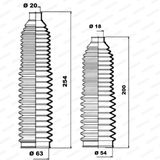 MOOG Bälgsats, styrsystem K150139