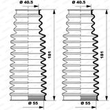 MOOG Bälgsats, styrsystem K150163