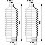 MOOG Bälgsats, styrsystem K150250