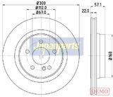 JAPANPARTS Тормозной диск DP-0510C
