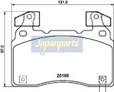 JAPANPARTS Bremžu uzliku kompl., Disku bremzes PA-0419AF