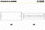 GLYCO Väntvõlli laager H1325/5 0.25mm