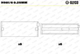 GLYCO Vevlager H981/6 0.25mm