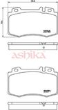 ASHIKA Комплект тормозных колодок, дисковый тормоз 50-00-0510