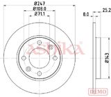 ASHIKA Тормозной диск 61-00-0615C
