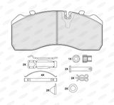 BERAL Комплект тормозных колодок, дисковый тормоз BCV29093TK