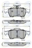 COMLINE Piduriklotside komplekt, ketaspidur CBP01599