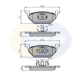 COMLINE Комплект тормозных колодок, дисковый тормоз CBP0889