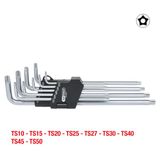 KS TOOLS Kulma-avainsarja viisitähtiruuveille (TS), pitkä, 9-osainen 151.2470
