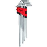 KS TOOLS Erikoispitkä Torx-kulma-avainsarja, 9-osainen 151.4550