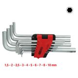 KS TOOLS Kuusiokoloavainsarja, pitkä, 10-osainen 151.5040