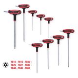 KS TOOLS Reikäkärkinen T-kahva Torx-avainsarja, 9-osainen 151.8160