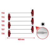 KS TOOLS T-kahva Torx-avainsarja, 6-osainen 158.8050
