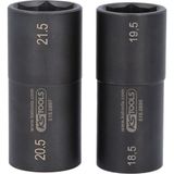 KS TOOLS 1/2" Erikoisiskuhylsysarja Fordin alumiinivanteille, 18,5–21,5 mm, 2 kpl 515.0895