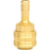 KS TOOLS Messinkinen Paineilmaliitin 9 mm Letkukaralla 515.3487