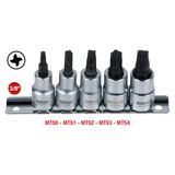 KS TOOLS 3/8" Kärkihylsysarja MTS MORTORq® -ruuveille, 5-osainen 911.4010