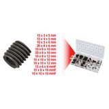 KS TOOLS Kuusiokoloruuvilajitelma, 3x5 mm - 10x12 mm, 160 kpl 970.0400