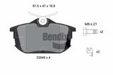BENDIX Braking Комплект тормозных колодок, дисковый тормоз BPD1395