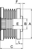 HC-Cargo Frihjulskoppling, generator F 032 230 293