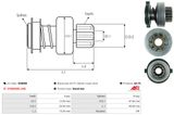 AS-PL Привод с механизмом свободного хода, стартер SD0088