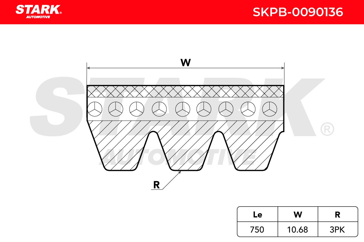 Stark Поликлиновой ремень SKPB-0090136