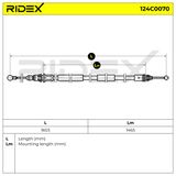 RIDEX Тросик, cтояночный тормоз 124C0070