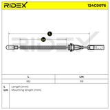 RIDEX Vajer, parkeringsbroms 124C0076