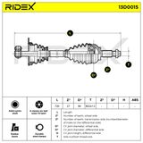 RIDEX Приводной вал 13D0015