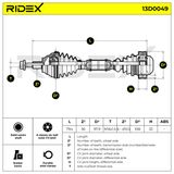 RIDEX Veovõll 13D0049