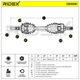 RIDEX Drivaxel 13D0061