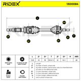 RIDEX Drivaxel 13D0084