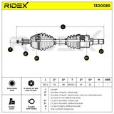 RIDEX Drivaxel 13D0085