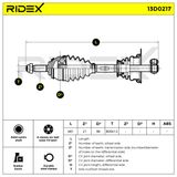 RIDEX Vetoakseli 13D0217