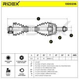 RIDEX Приводной вал 13D0236